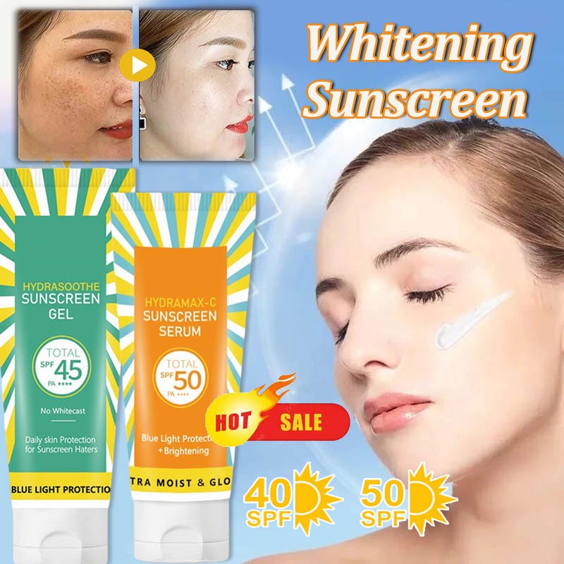 Hydrating Sunscreen Cream Sunscreen Wajah SPF 50 PA++++ Melembabkan Wajah Sunblock Cream Wajah Dan B