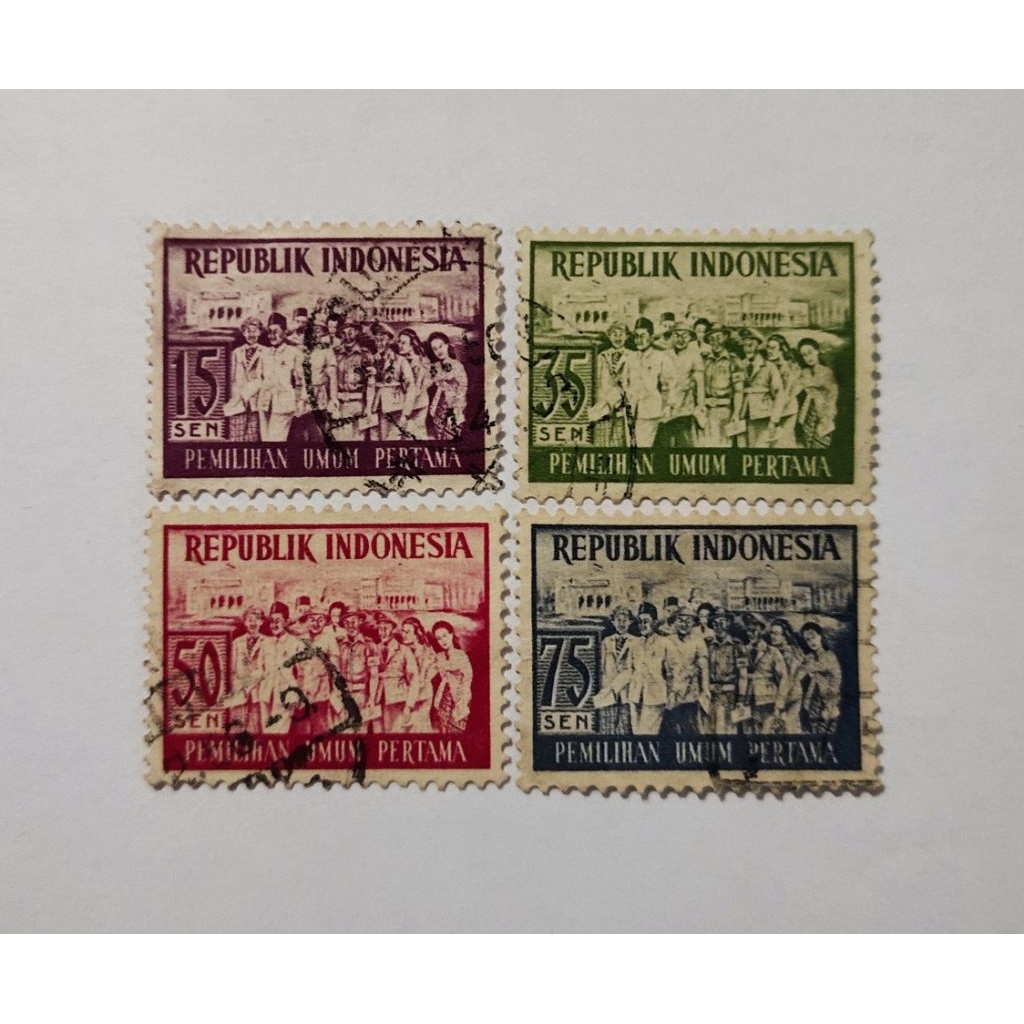 perangko kuno Indonesia (set lengkap)