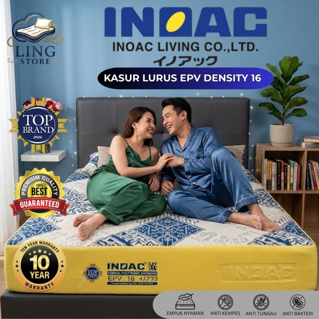 Kasur Busa INOAC ORIGINAL EPV Density 16 Garansi 10 Tahun Dijamin Ori 100% Nomor 1 Kualitas Terjamin