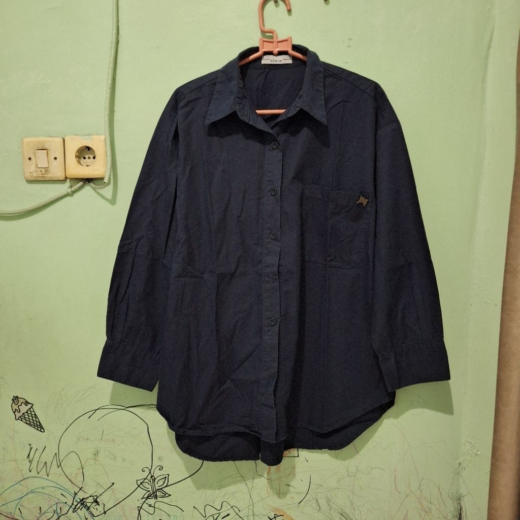 (Preloved) EXPAND Denim Navy Shirt | Kemeja EXPAND Denim