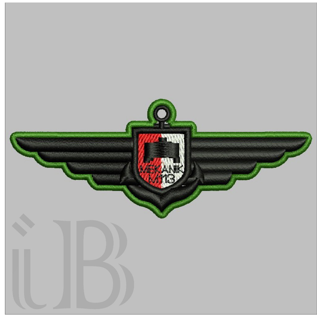 163 WING MEKANIK M113 WING PDL TNI AD PERKERAS MIKA BORDIR EMBROIDERY GIB