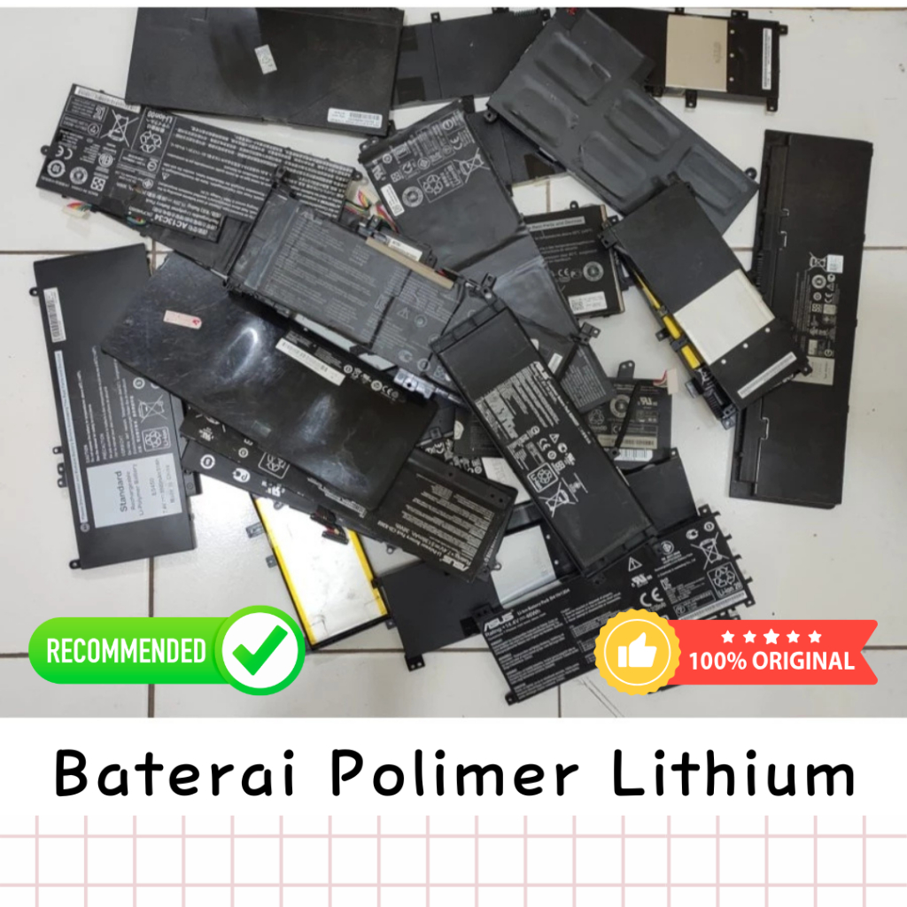Baterai Laptop Polymer Lithium Bekas Rusak Drop