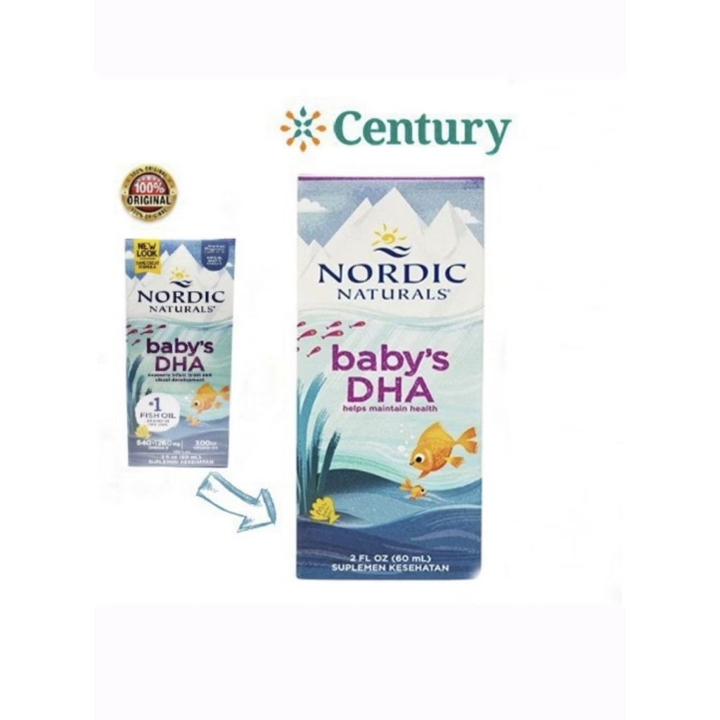 Nordic Baby's DHA 60ml/EPA/Suplemen Otak/Daya Tahan Tubuh/Bayi dan Anak