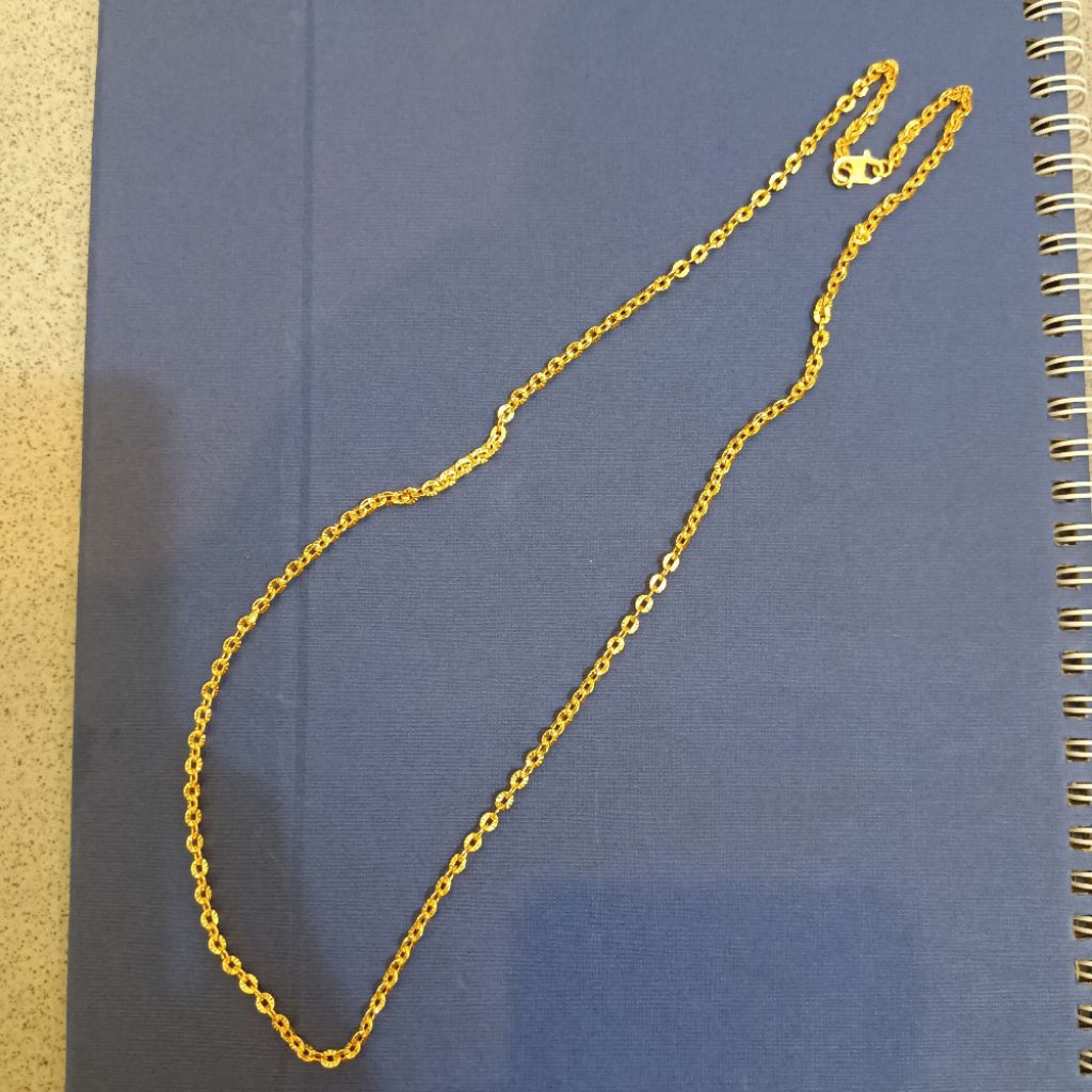 Aksesories Accesories Kalung wanita warna emas kode 18KGP 30 cm