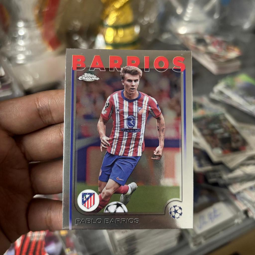 Kartu Bola Barrios Topps Chrome Atletico Madrid Original