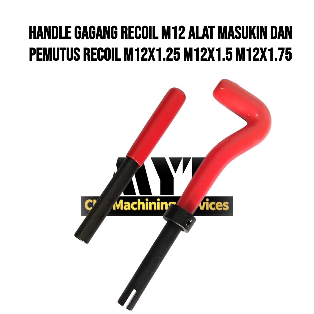 Handle Gagang Recoil M12 Alat Masukin dan Pemutus Recoil M12x1.25 M12x1.5 M12x1.75