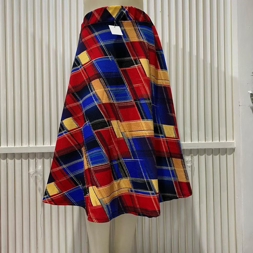 Rok Payung Wanita 7/9 Wafel Motif Warna Abstrak