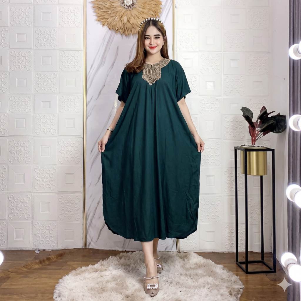 Baju Daster Lowo Ukuran Jumbo LD 140 Polos Renda Rayon Premium Nyaman Dipakai Harian