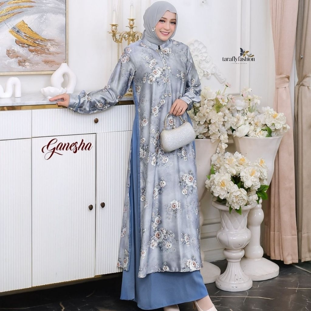 TF-Dress Ganesha model melayu kembang armany premium/gamis terbaru 2026/gamis wanita/Dress silky pre