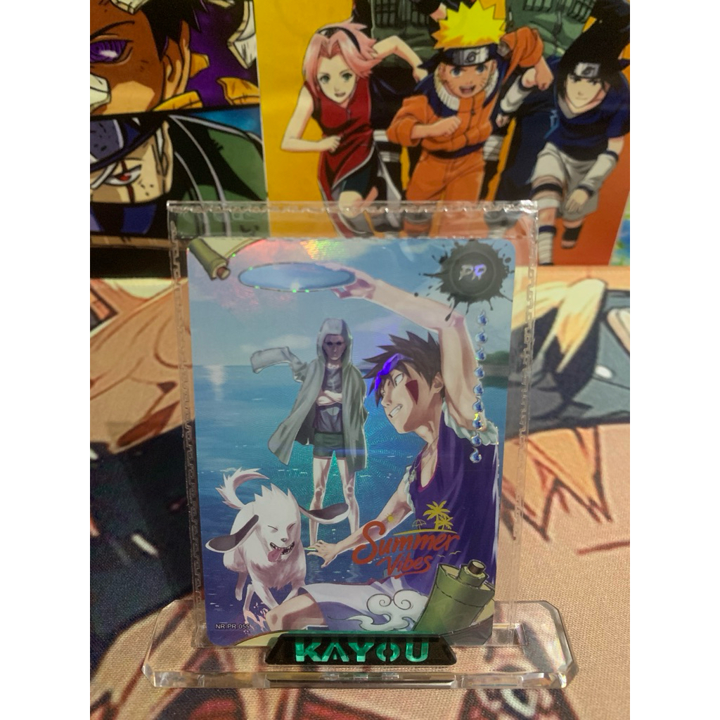 Kartu Naruto Promo Kiba Inuzuka Shino Aburame NR-PR-055 Kayou Summer Vibes