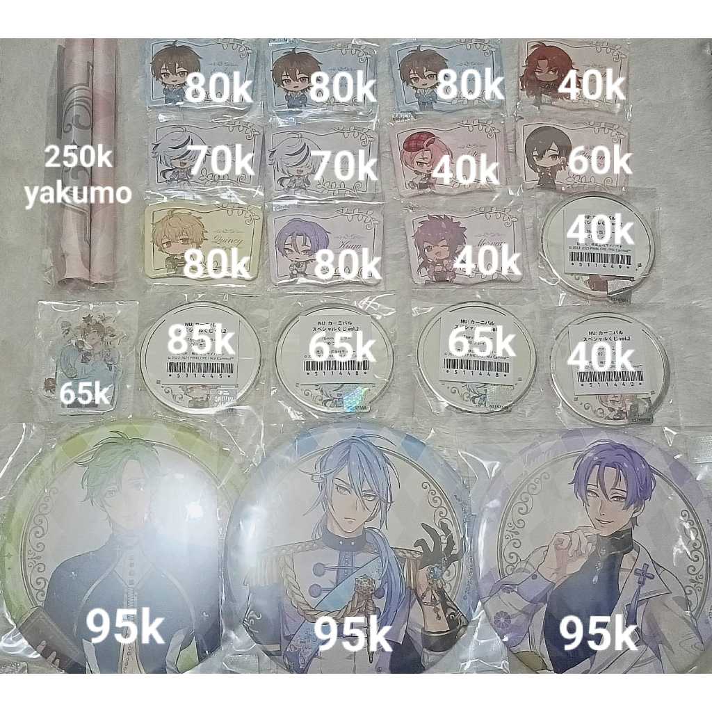 Nu Carnival Official Kuji Merchandise Eiden Yakumo Quincy Edmond Olivine Dante Rei Garu Blade