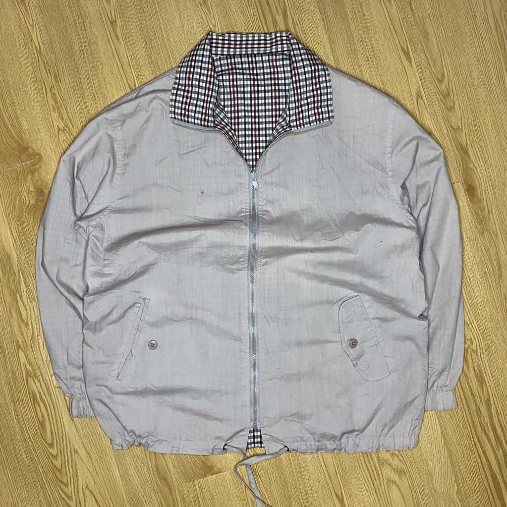 HARRINGTON JACKET REVERSIBLE BOLBAL CASUAL COKLAT KHAKI FLANNEL