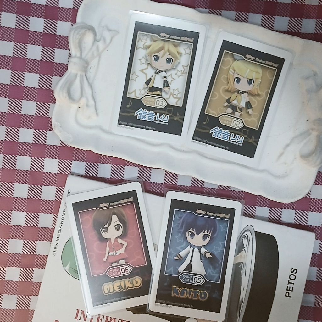 vocaloid official merch - project mirai chara card SET (Kagamine Rin/Len | KAITO | MEIKO)