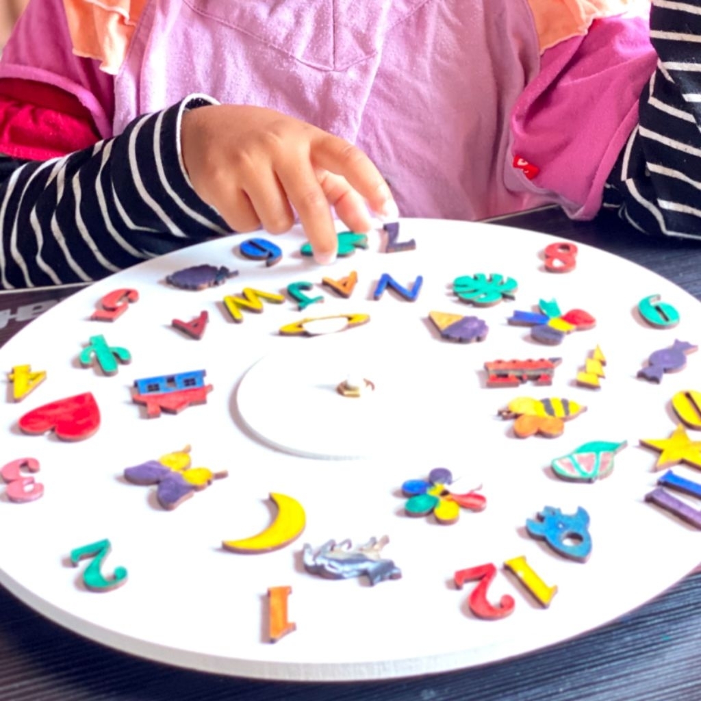 (NAJWA PROJECT) DIY kreativitas anak melukis Jam Dinding Gantungan Pintu Nama Custom