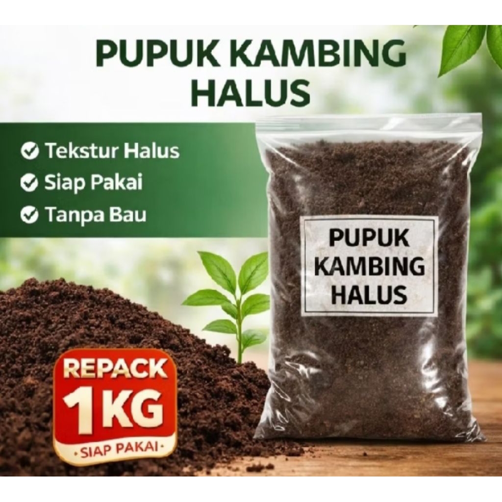 pupuk kandang kohe kambing sudah halus