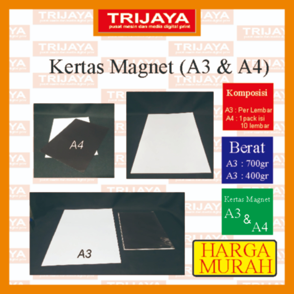 Bahan Magnet A4 dan A3 Lembar