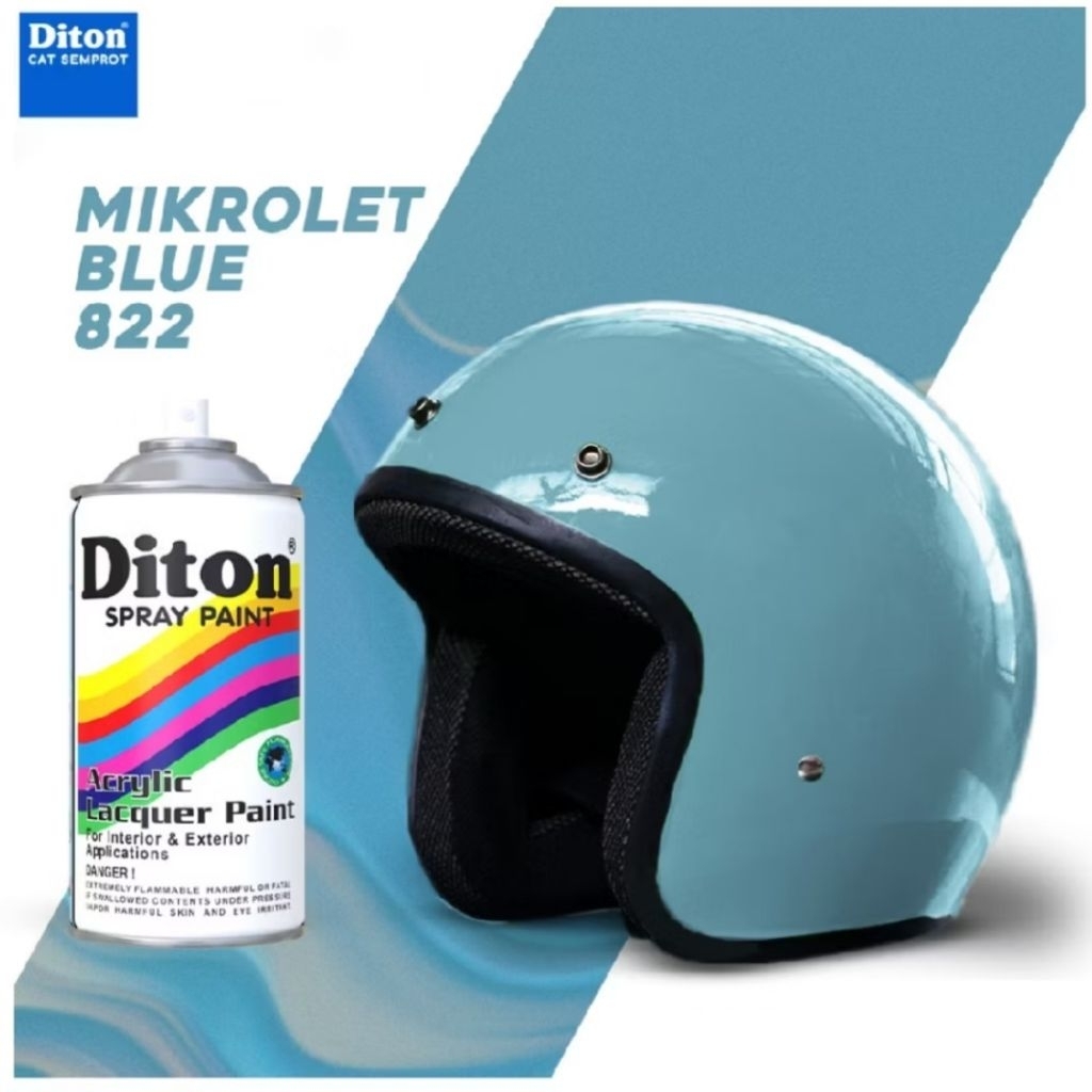 Diton Mikrolet Blue 822 Biru Muda Gloss 300ml Cat Pilok