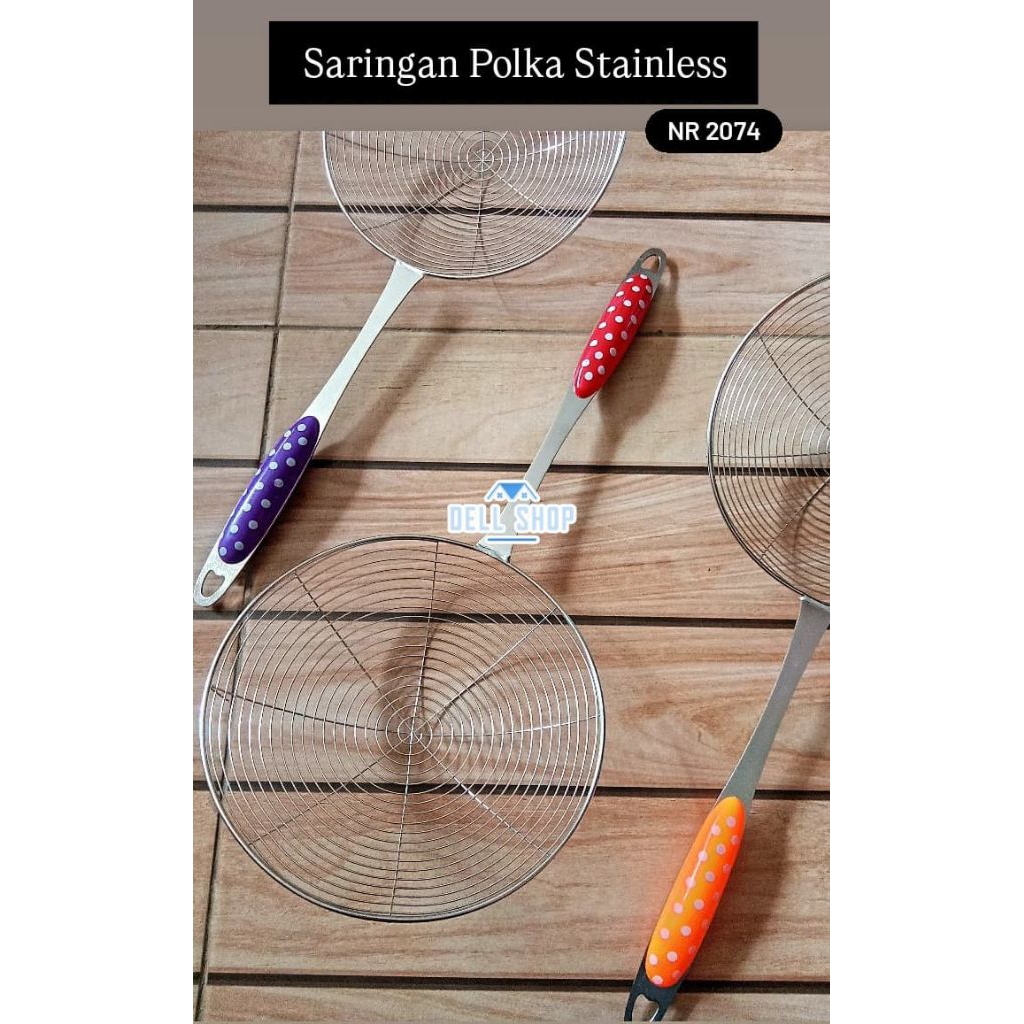 Serok Saringan Polkadot Stainless