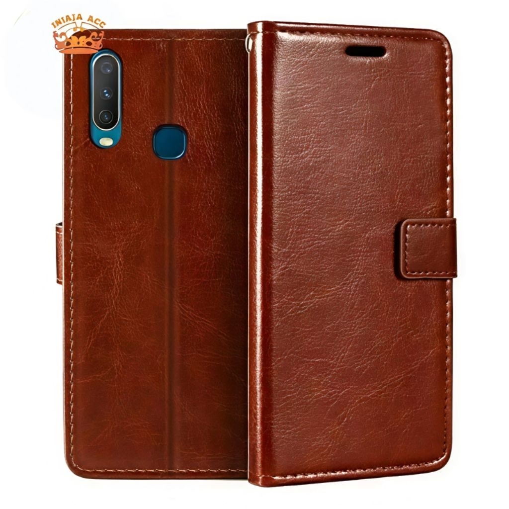 CASE VIVO Y11 Y12 Y15 Y17 (1901) (1904) (1906) (1902)  LEATHER CASE SARUNG HP DOMPET KULIT FLIP COVE