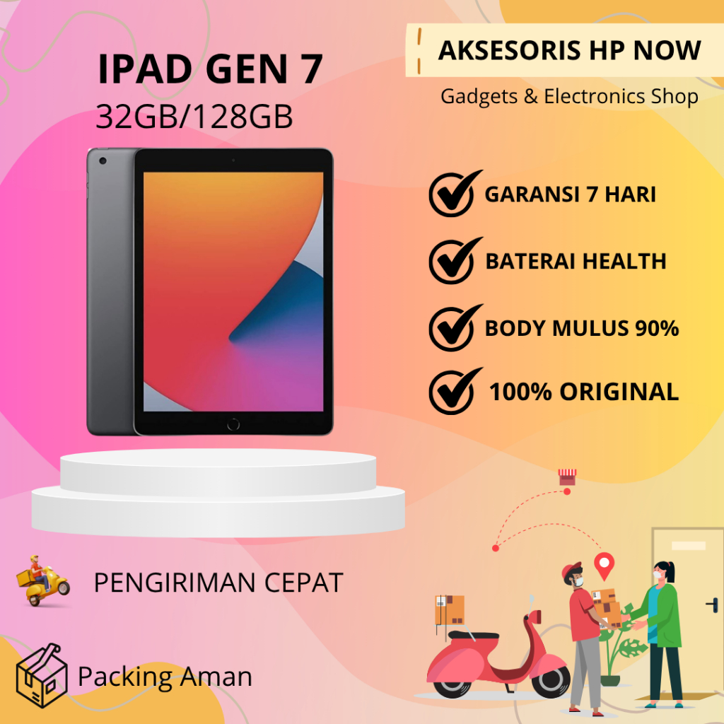 Ipad 7 32GB 128GB Gen 7 Wifi Only Second ORIGINAL - AHN