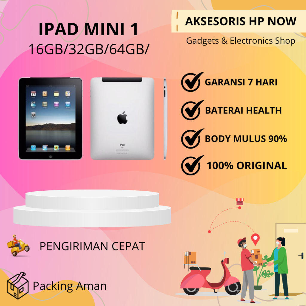 iPad Mini 1 16GB 32GB 64GB Wifi Only Second ORIGINAL FULLSET - AHN