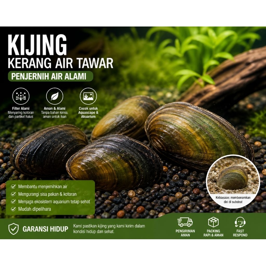 kijing / kerang air tawar [aman dan bergaransi ]