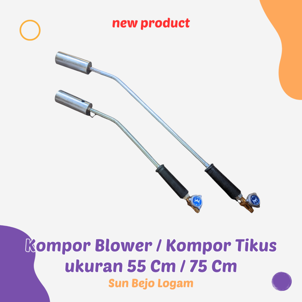 Kompor Blower Gas LPG Alat Bakar Rumput Kompor Tikus Bakar Kulit Sapi 55 cm dan 75 cm Gas Torch Burn