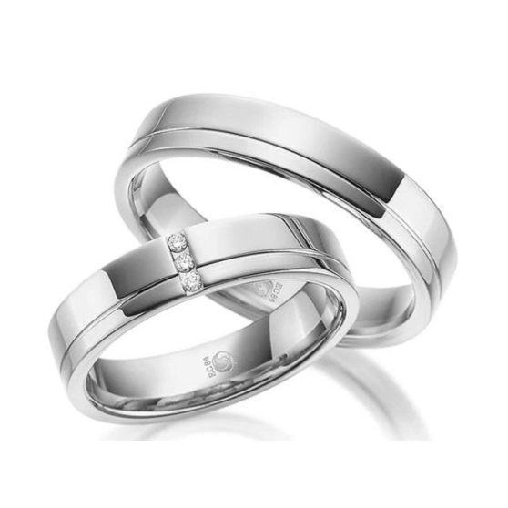 Cincin Kawin Palladium 5% High Quality Cincin Nikah Couple Halal Untuk Pria Muslim Anti Pudar Scratc
