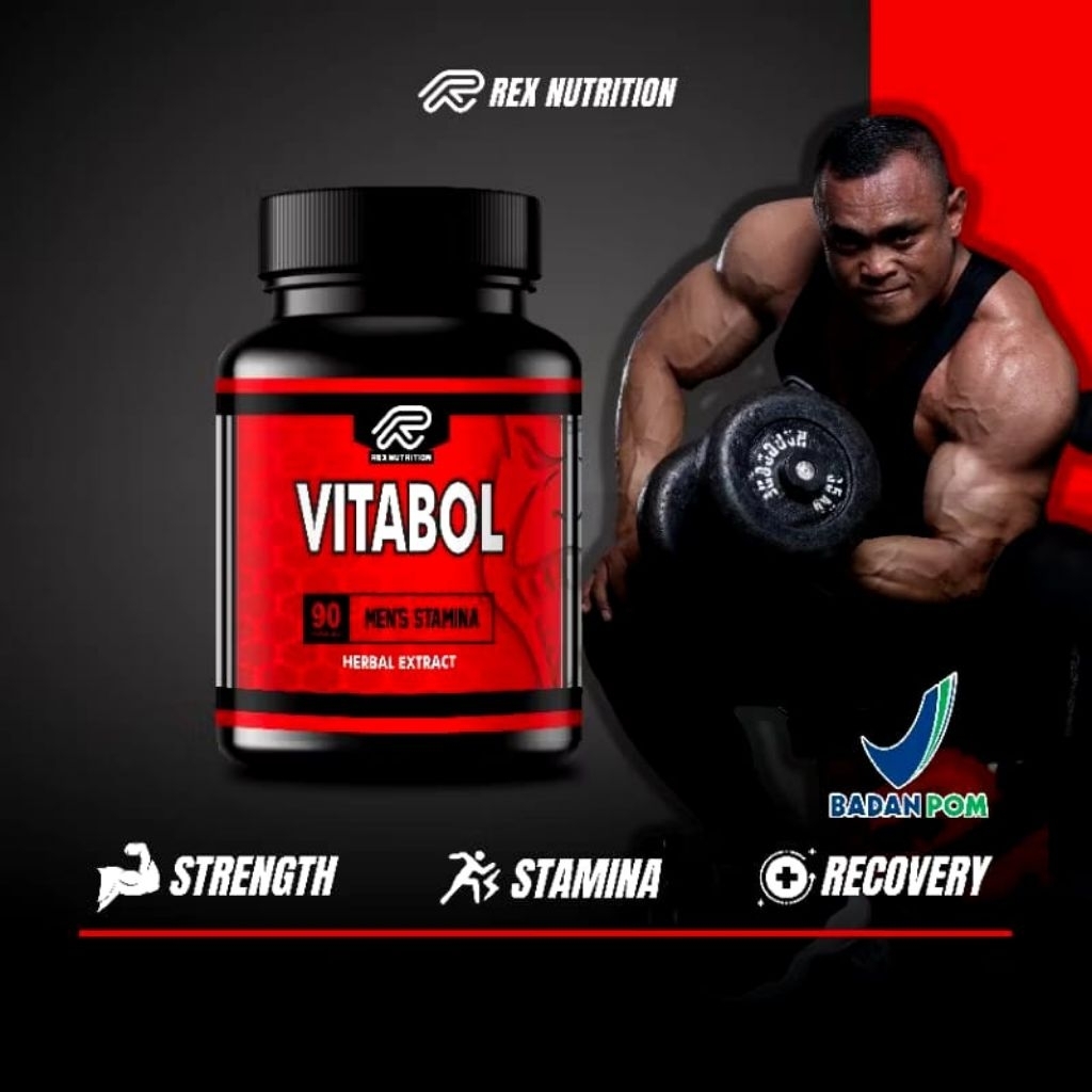 VITABOL 90 Kapsul Suplemen Pembentuk Otot Suplemen Fitness Rex Nutrition