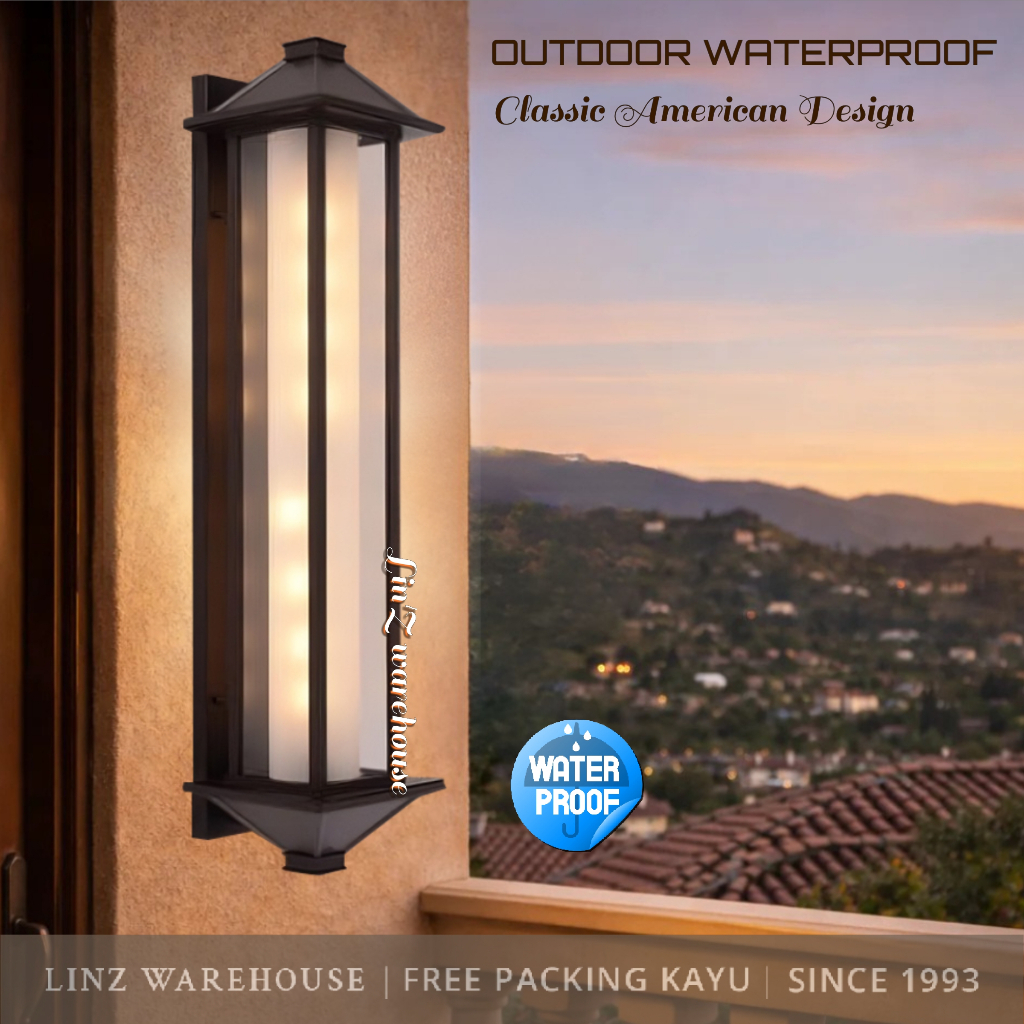 Lampu dinding CLASSIC AMERICAN OUTDOOR WATERPROOF SERIES 19 wall lamp