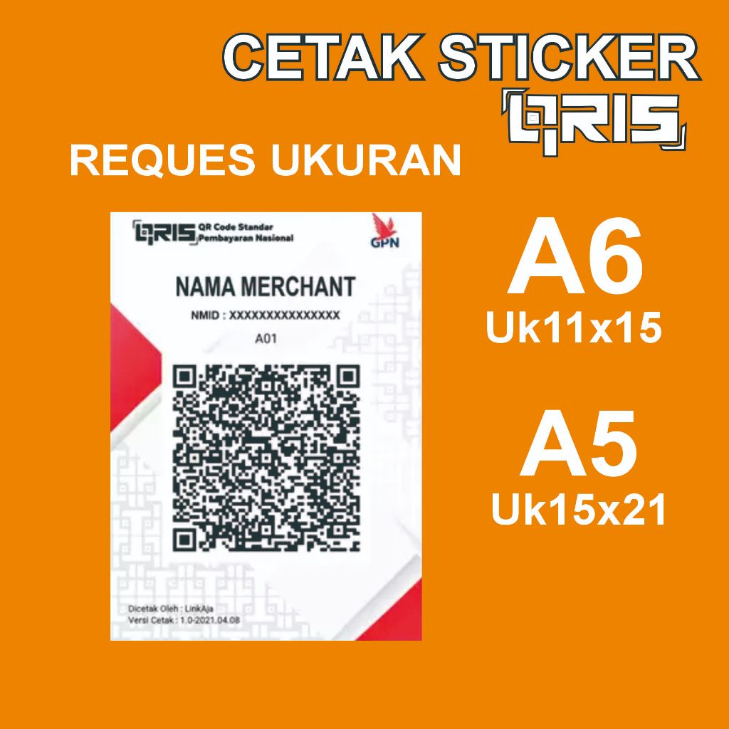 sticker qris | Cetak sticker Costum |Cetak sticker qris