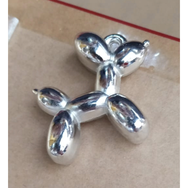 manik Poodle silver gantung ukuran kecil per pon puddle / anjing ccb