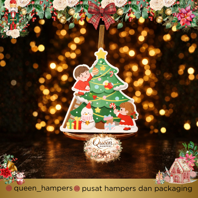 Box Christmas Mini Santa Box Natal Cookies Candy Mini Tenteng Tas QH