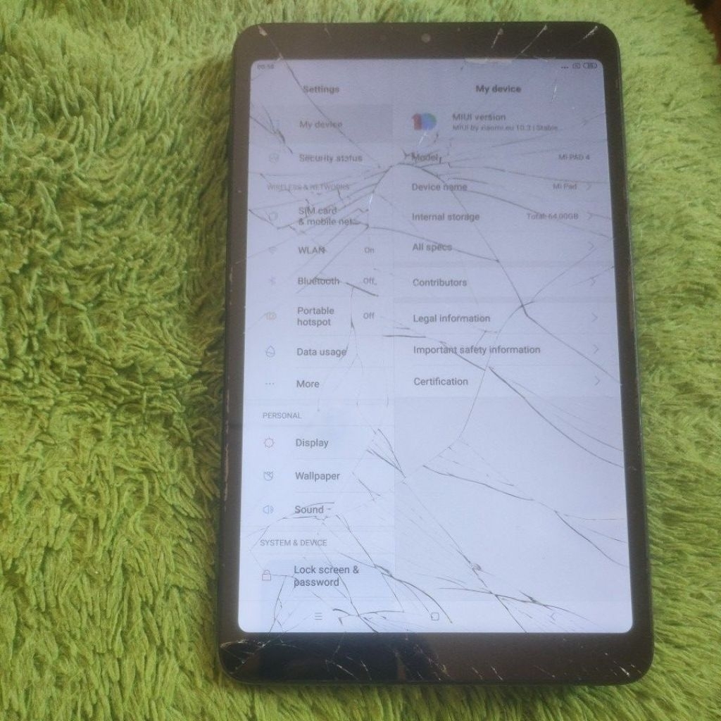 Mi pad 4  wifi saja. wajib baca diskripsi