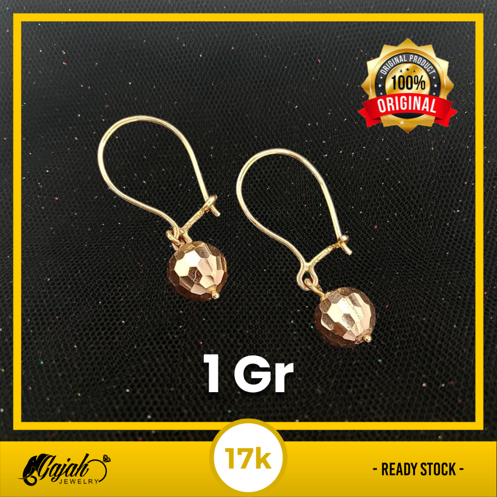 Anting Emas 17K - Toko Emas Gajah - 1 Gram 281