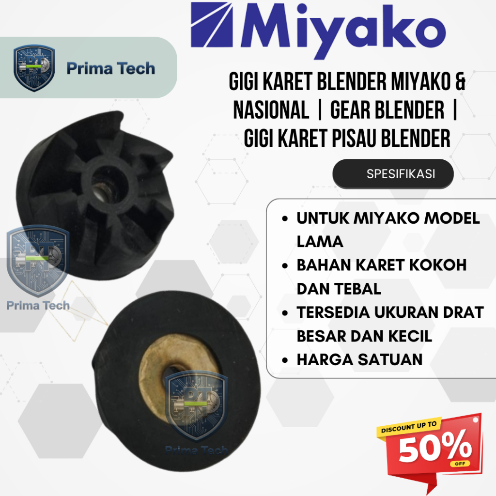 Gigi Karet Blender Miyako & Nasional | Gear Blender | Gigi Karet Pisau Blender