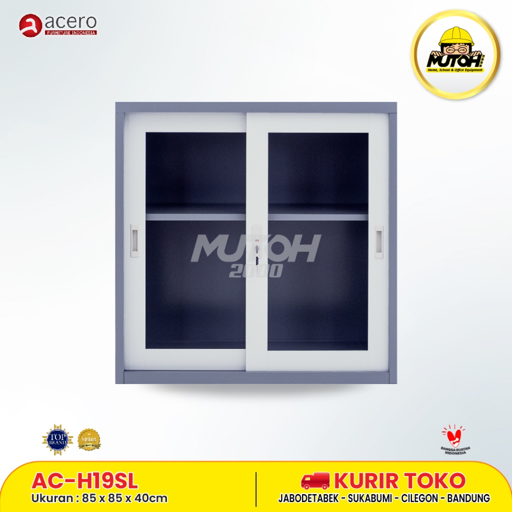 ACERO AA-H19SL | LEMARI ARSIP BESI PENDEK 2 PINTU ACERO AA-H19SL