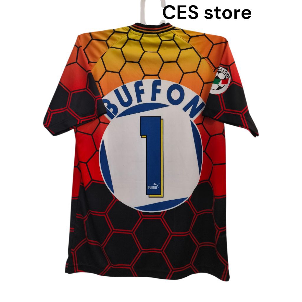 jersey baju bola retro parma kiper buffon sport casual