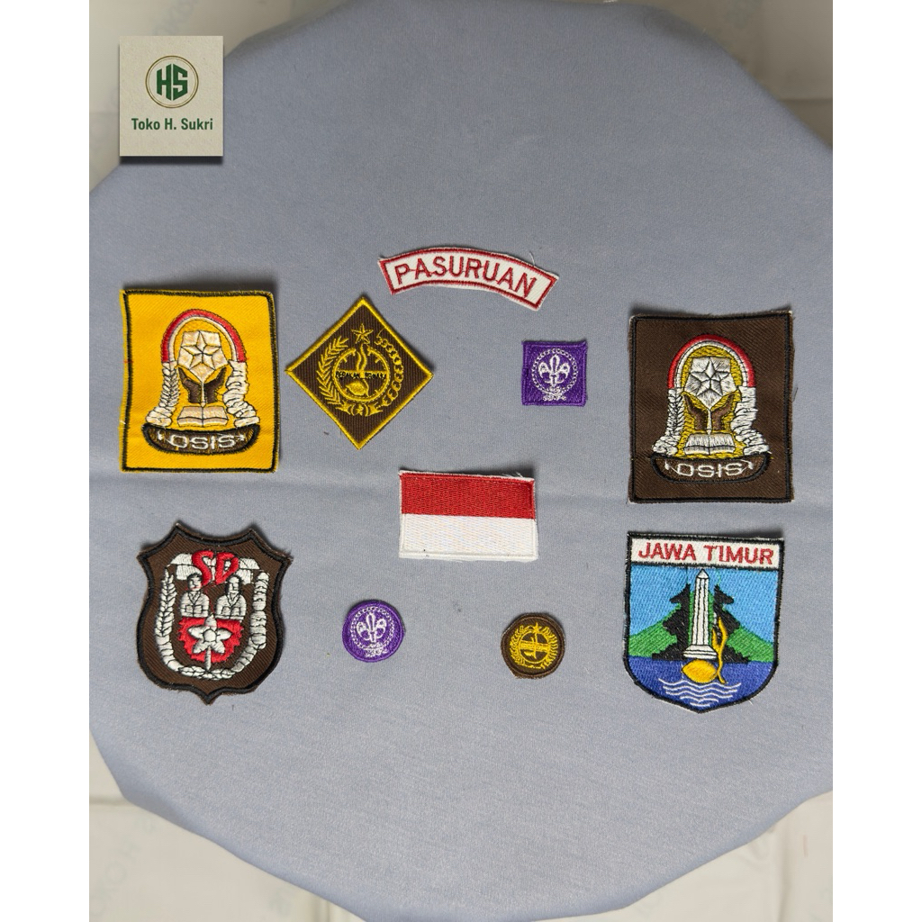 Bet Badge Emblem SD SMP SMA Pramuka Bordir