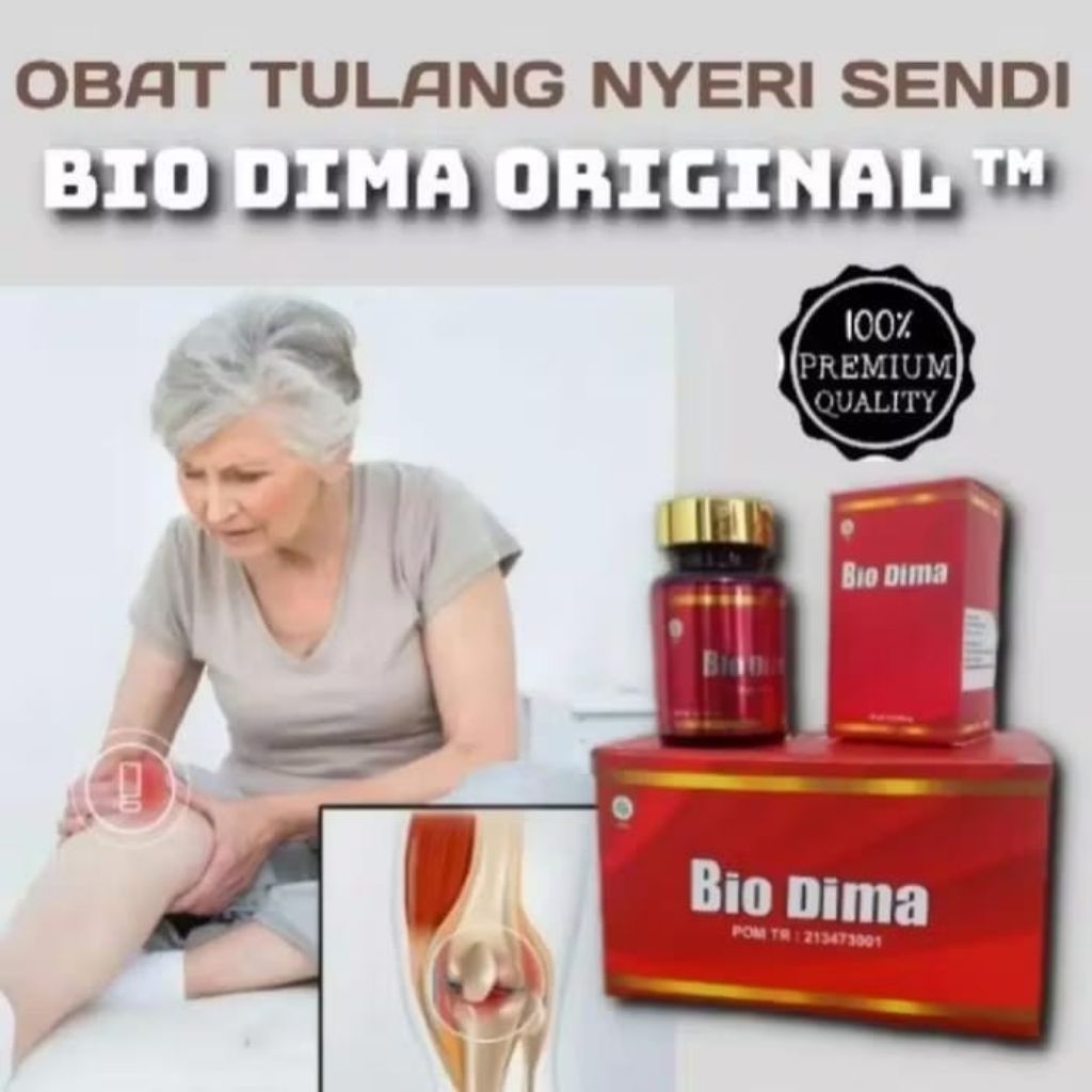 Bio Dima Asli Original Herbal Nyeri Sendi Tulang Syaraf Pinggang Lutut Asam Urat  Rematik Kolesterol