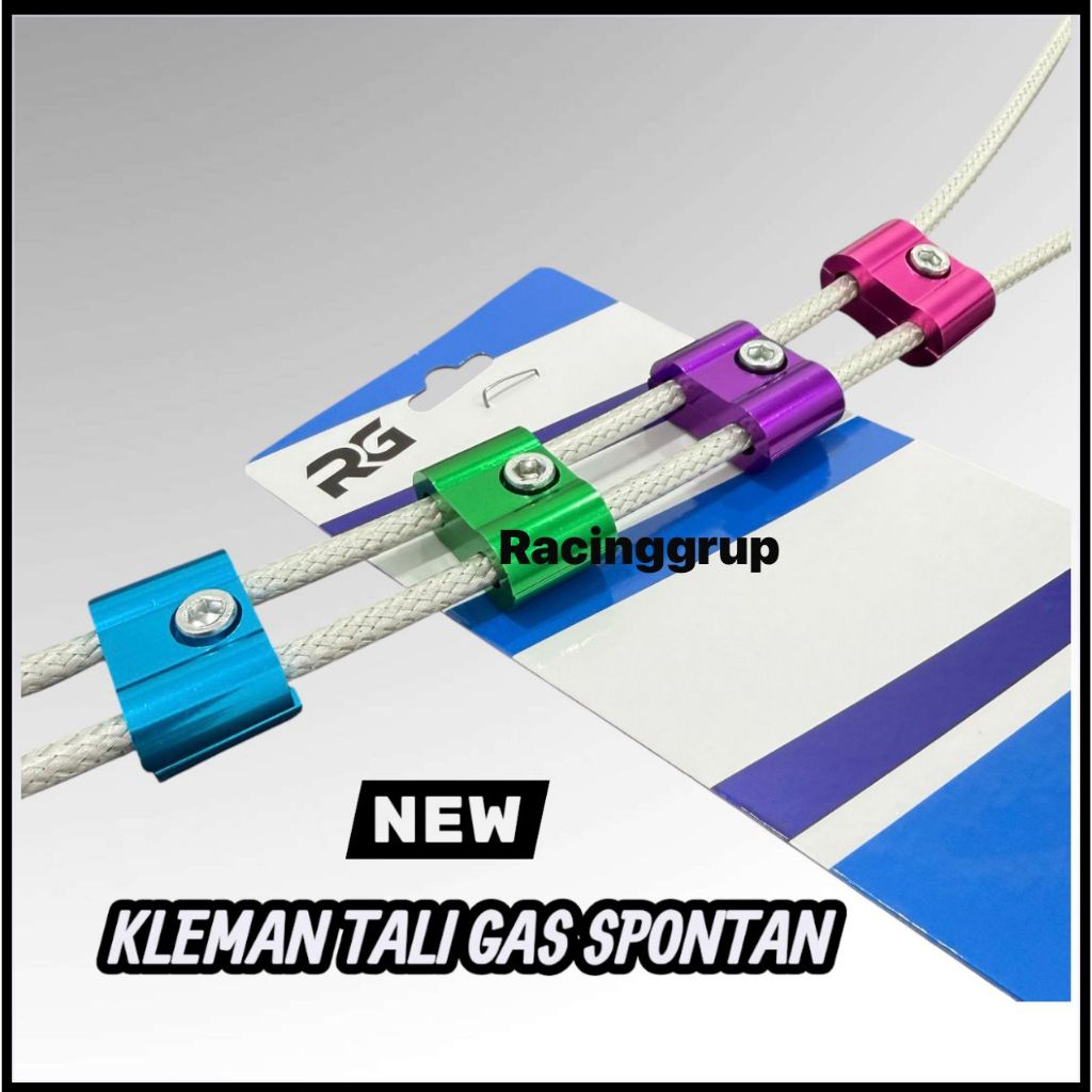 Racinggrup RG Kleman Selang Gas / breket Kabel Gas model aktif / Gembok Tali gas spontan 2 kabel
