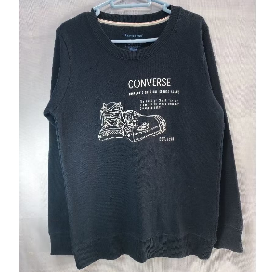 Crewneck CN Converse Vintage Logo Bordir Besar Original