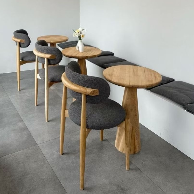 Kursi Cafe Sofa Kayu Jati Meja Bundar