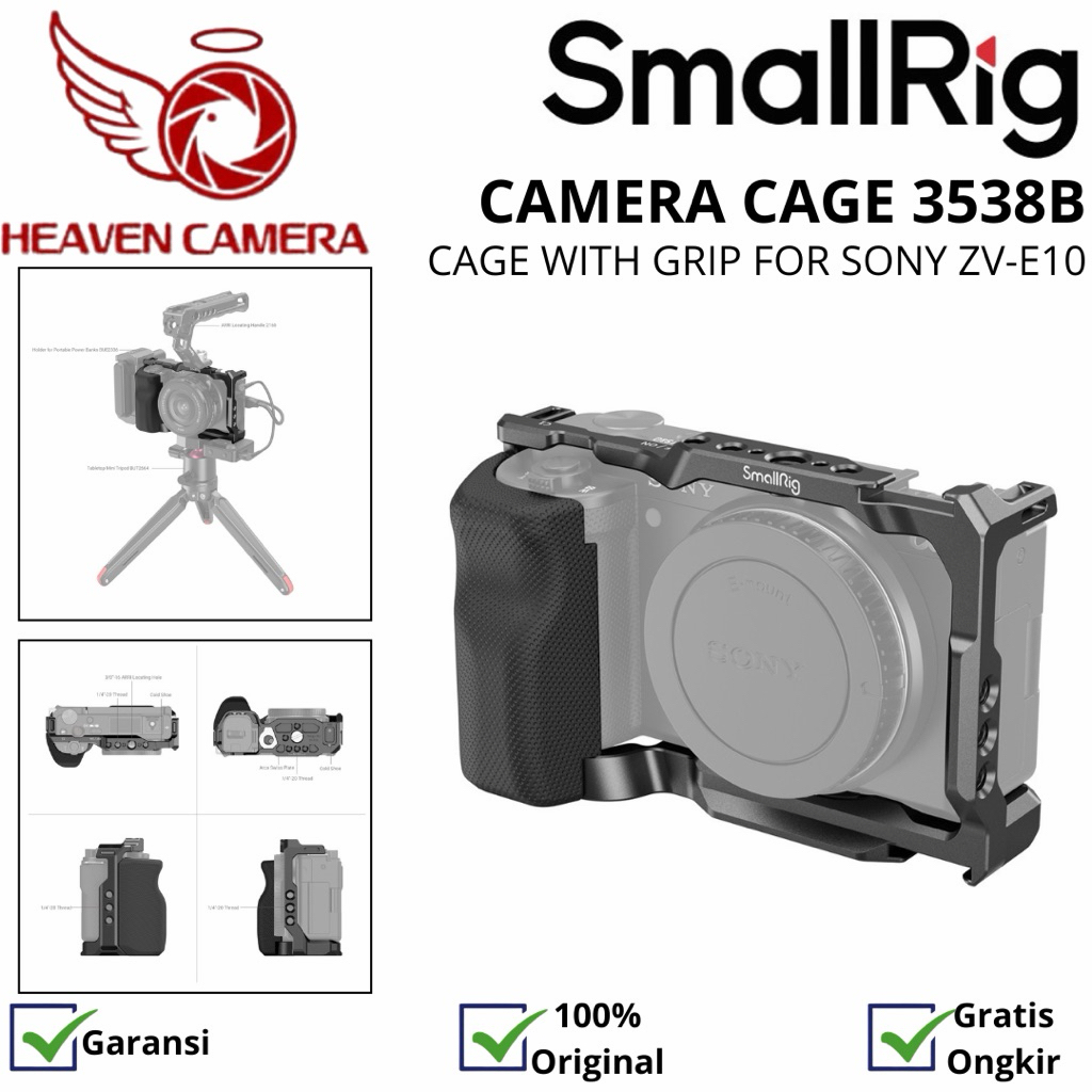 Smallrig Cage With Grip For Sony ZV-E10 3538B