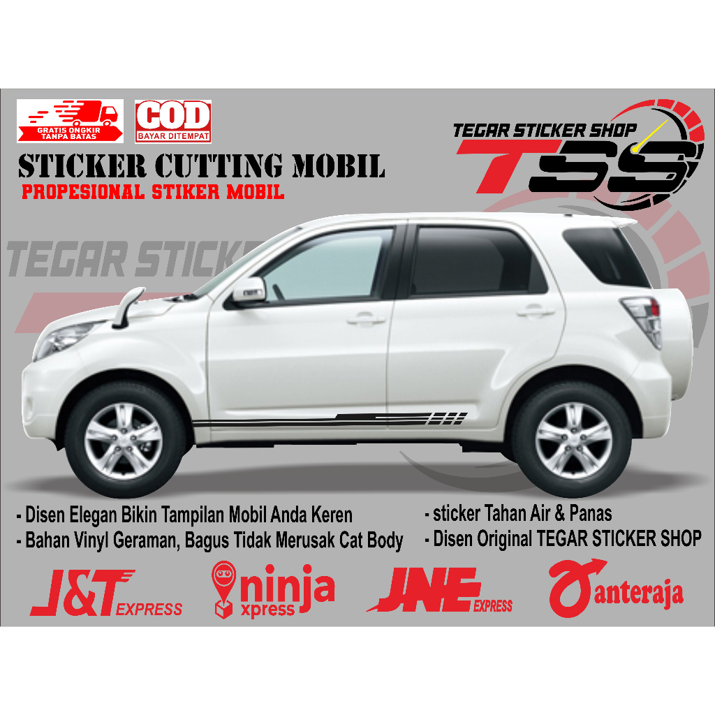 sticker mobil rush sticker mobil toyota rush stiker mobil rush keren sticker variasi body mobil