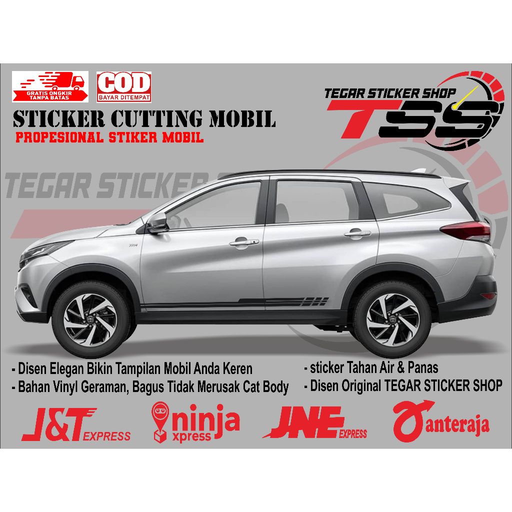 sticker mobil rush sticker mobil toyota rush stiker mobil rush keren sticker variasi body mobil