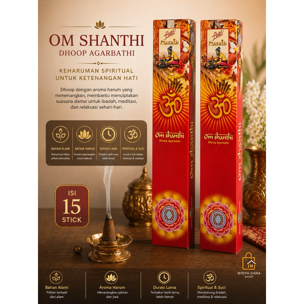Dupa OM SHANTI FLUTE MASALA 1PACK