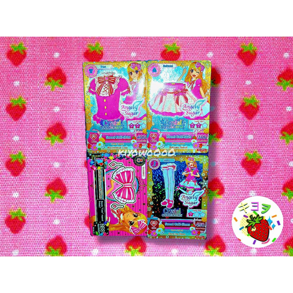 Kartu Aikatsu Ichigo Crystal Collection Angely Sugar Sweet Cafè Set Versi Indo (CP Card) [Baca Deskr