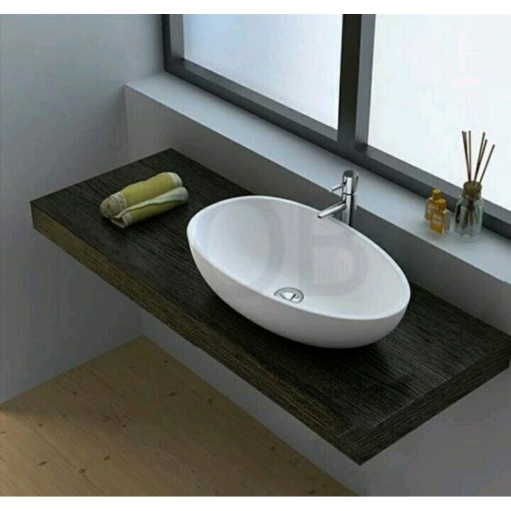 Meja wastafel kamar mandi kabinet kamar mandi kayu mahoni