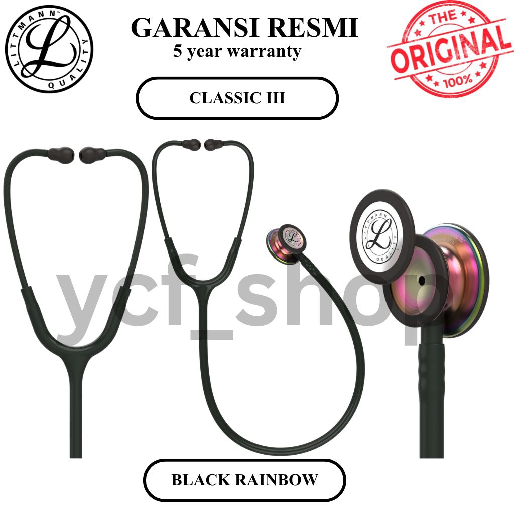 3M Stetoskop Littmann Classic III Black Rainbow / Stetoskop Dewasa / Stetoskop Littmann / Stetoscope